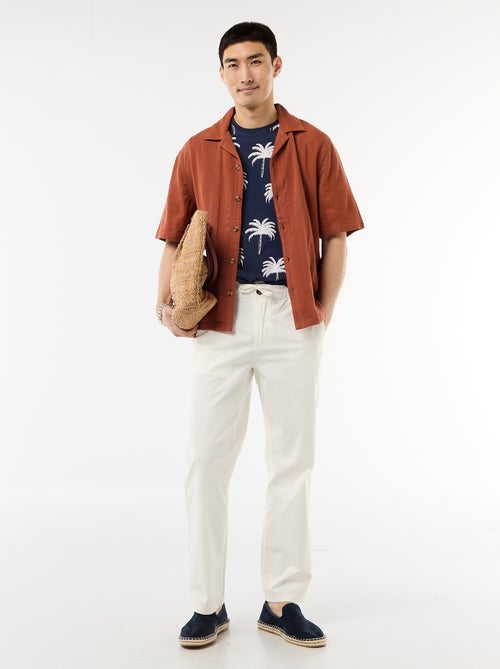 Overhemd met korte mouwen van fantasietricot - Kiabi