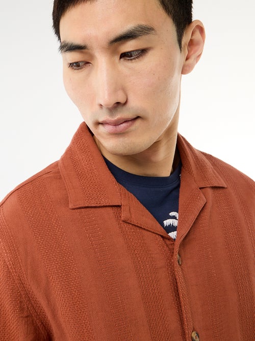 Overhemd met korte mouwen van fantasietricot - Kiabi