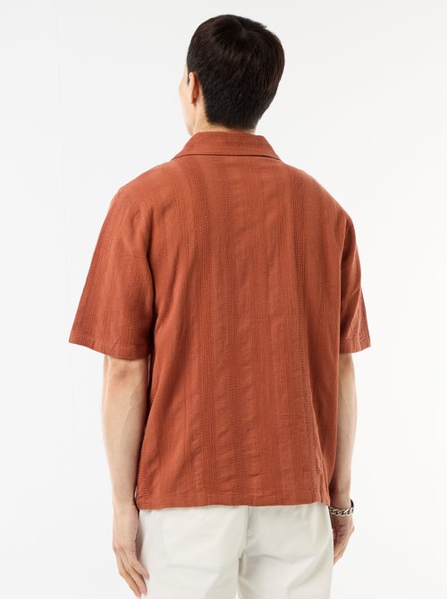 Overhemd met korte mouwen van fantasietricot - Kiabi