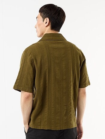 Overhemd met korte mouwen van fantasietricot