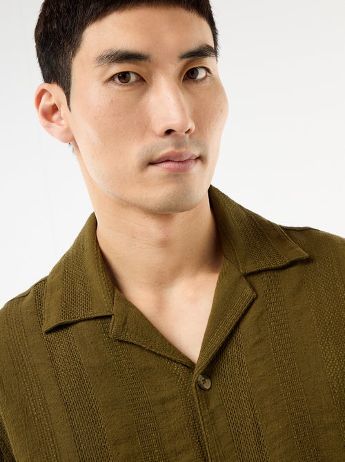 Overhemd met korte mouwen van fantasietricot - Kiabi