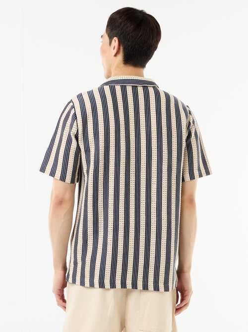 Overhemd met korte mouwen van gehaakte stof - Kiabi