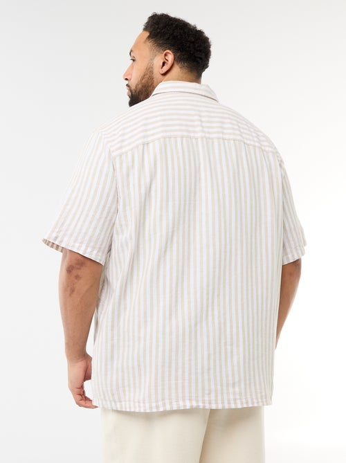 Overhemd met korte mouwen van gemengd linnen - Kiabi Overhemd met korte mouwen van gemengd linnen - Kiabi