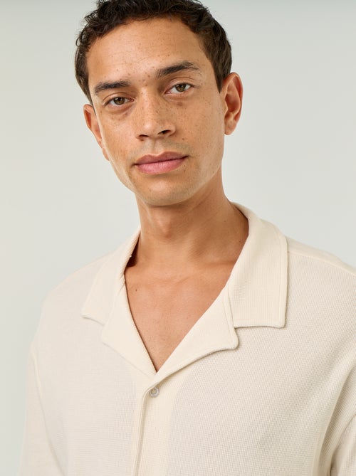 Overhemd met korte mouwen van gewafelde stof - Kiabi Overhemd met korte mouwen van gewafelde stof - Kiabi