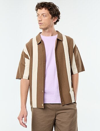 Overhemd met korte mouwen van jerseytricot