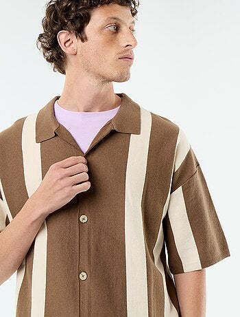 Overhemd met korte mouwen van jerseytricot