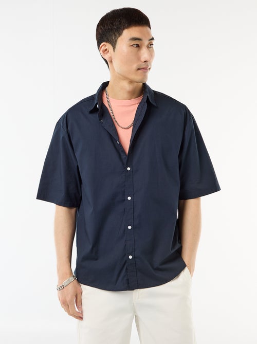 Overhemd met korte mouwen van popeline - Kiabi