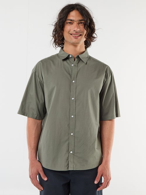 Overhemd met korte mouwen van popeline - Kiabi