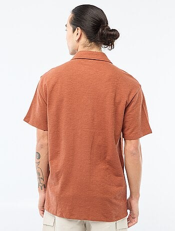 Overhemd met korte mouwen van tricot