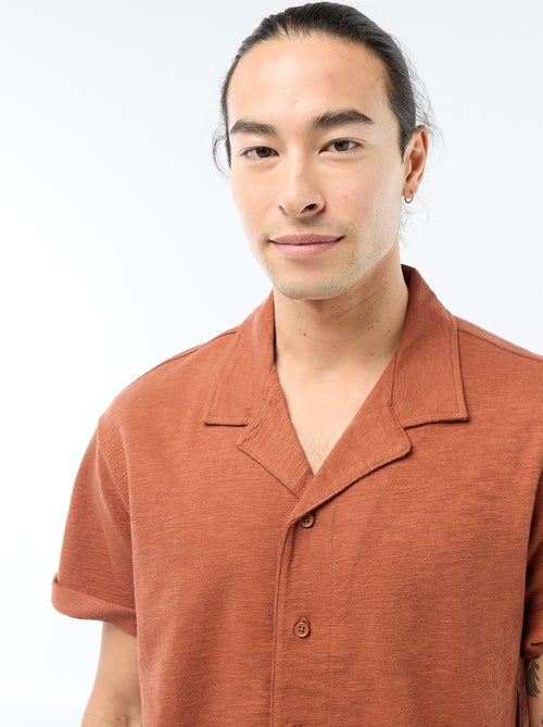 Overhemd met korte mouwen van tricot - Kiabi