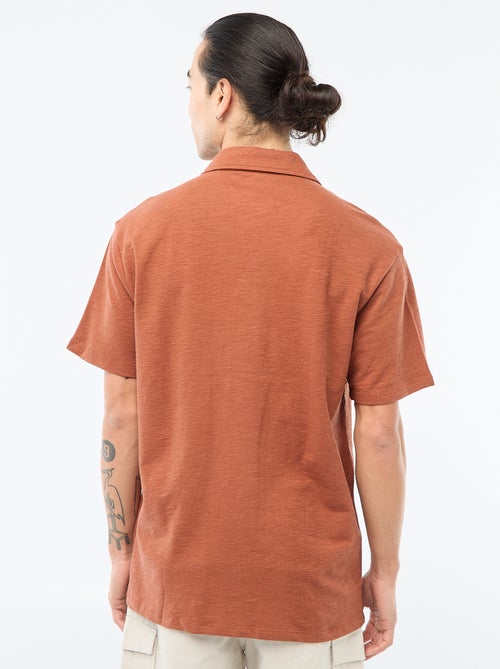 Overhemd met korte mouwen van tricot - Kiabi