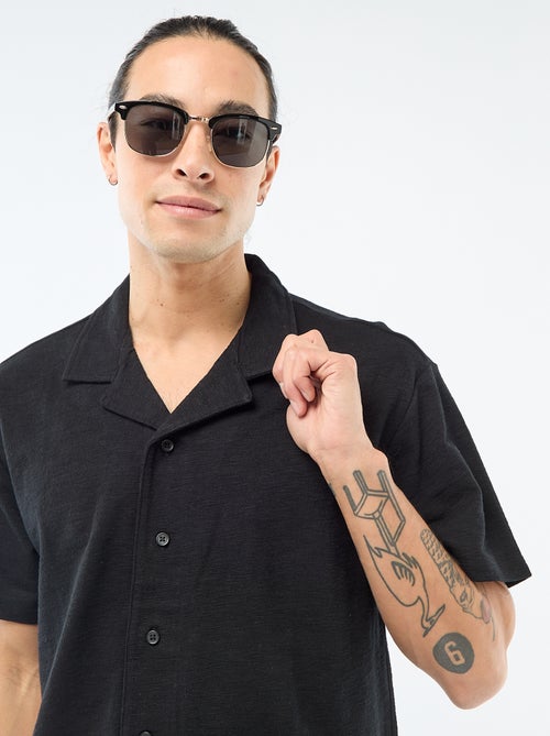 Overhemd met korte mouwen van tricot - Kiabi