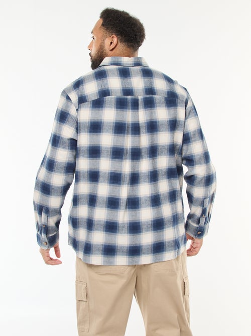 Overhemd met lange mouwen met ruitjesmotief - Kiabi