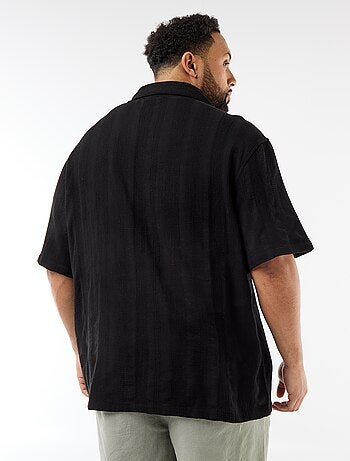 Overhemd van fantasietricot met korte mouwen