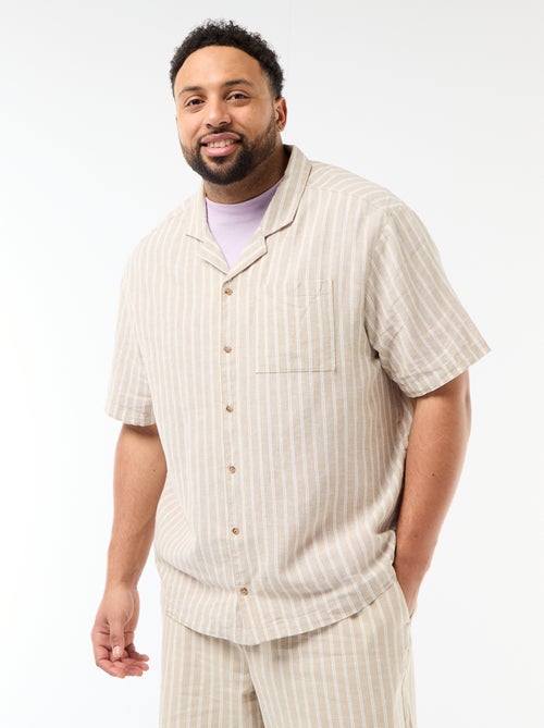 Overhemd van gemengd linnen - Kiabi