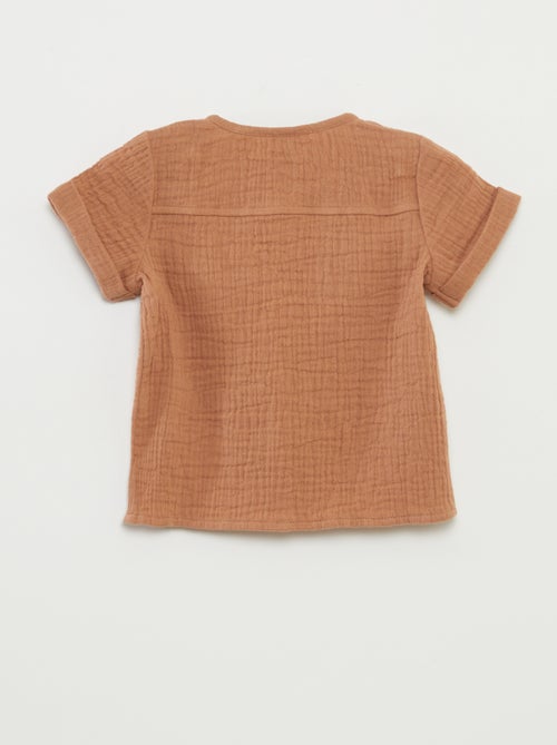 Overhemd van losgeweven katoen - Kiabi