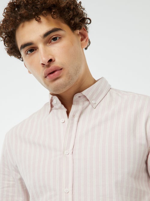 Overhemd van Oxford-katoen met motief - Kiabi