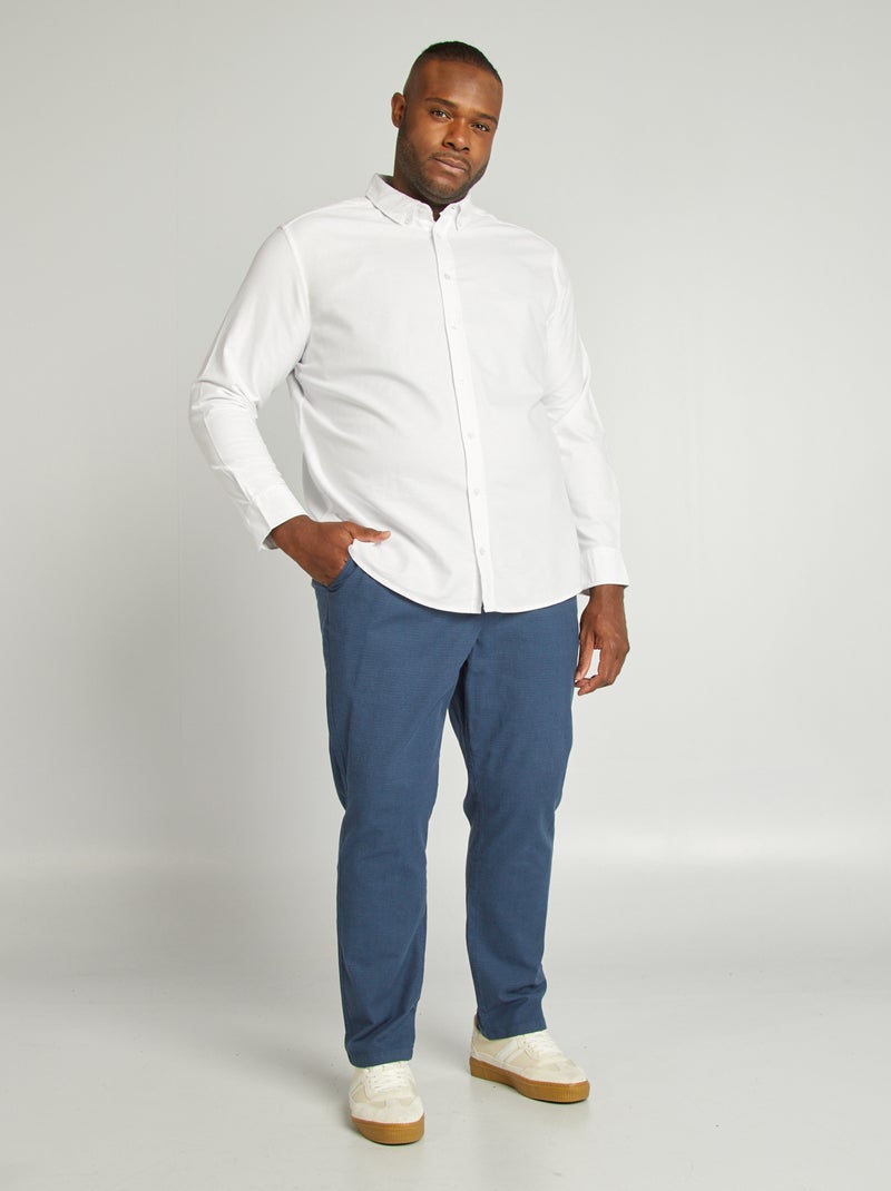 Overhemd van Oxford-katoen wit - Kiabi