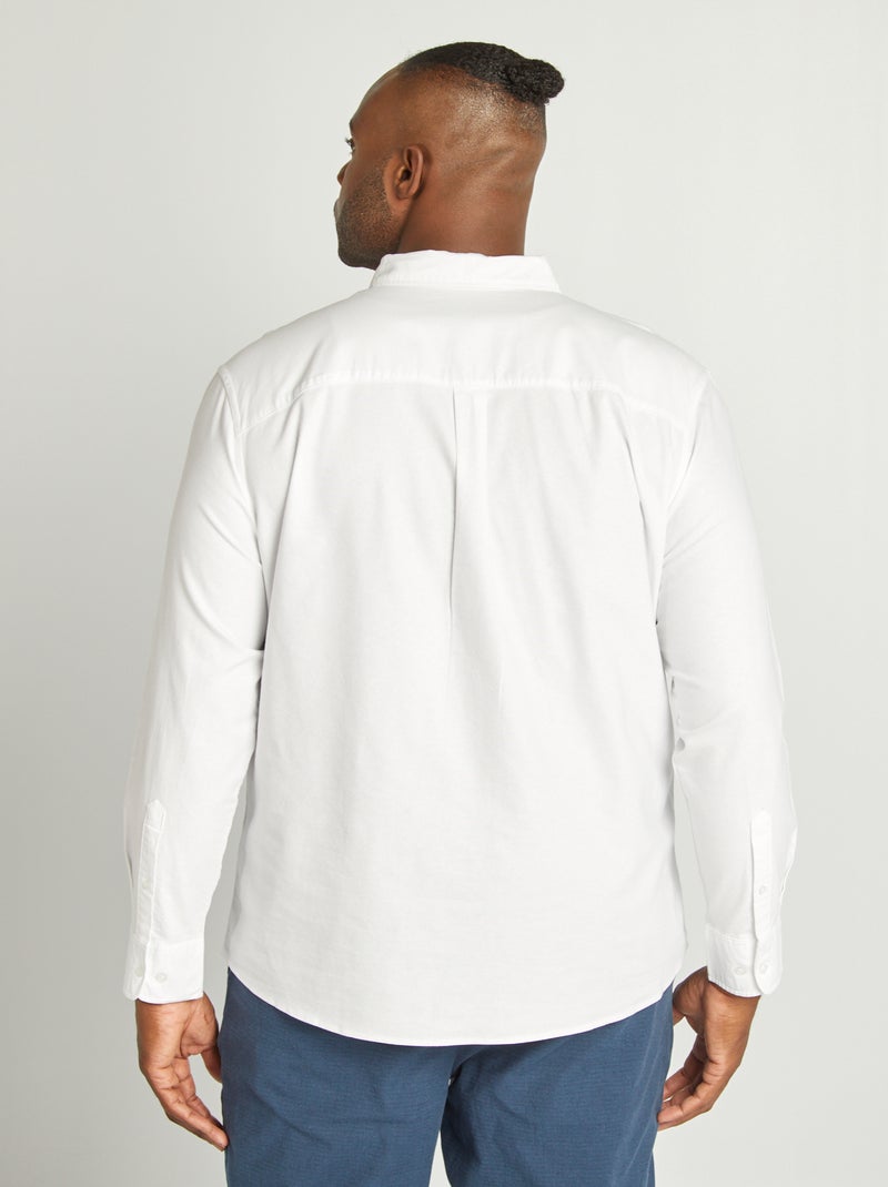 Overhemd van Oxford-katoen wit - Kiabi
