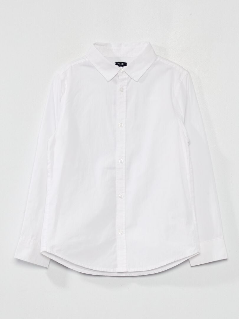Overhemd van popeline wit - Kiabi