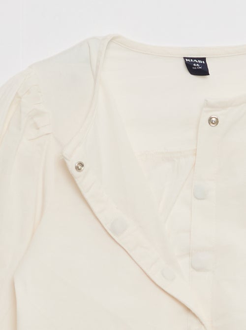 Overhemd van poplin met magnetische sluiting - So Easy - Kiabi