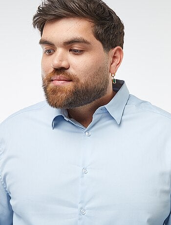 Overhemd van stretch twill