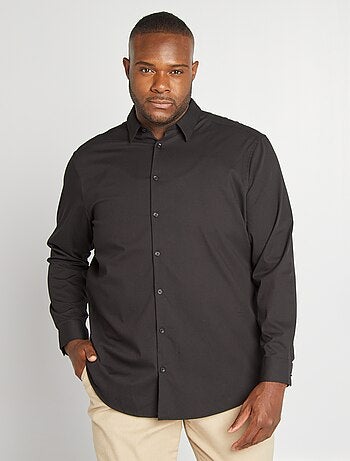 Overhemd van stretch twill