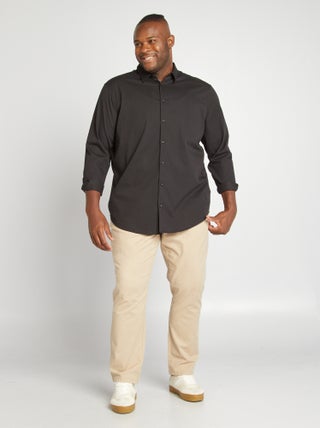 Overhemd van stretch twill