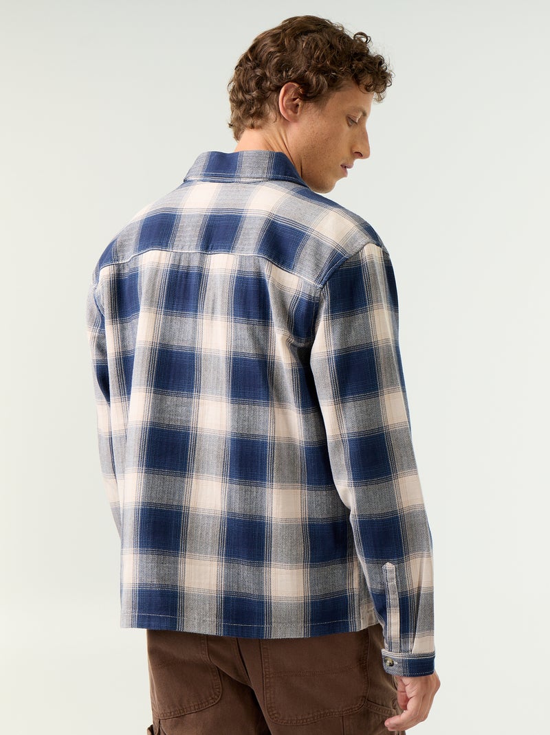 Overhemdjack met motief Blauw - Kiabi
