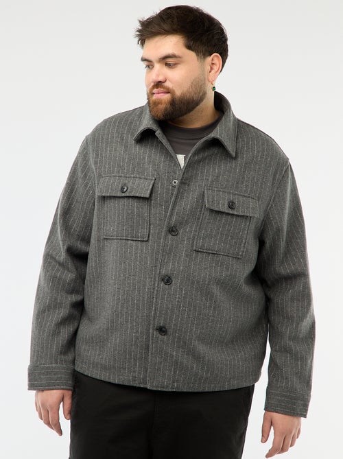 Overhemdjas met knoopsluiting en klepzakken - Kiabi