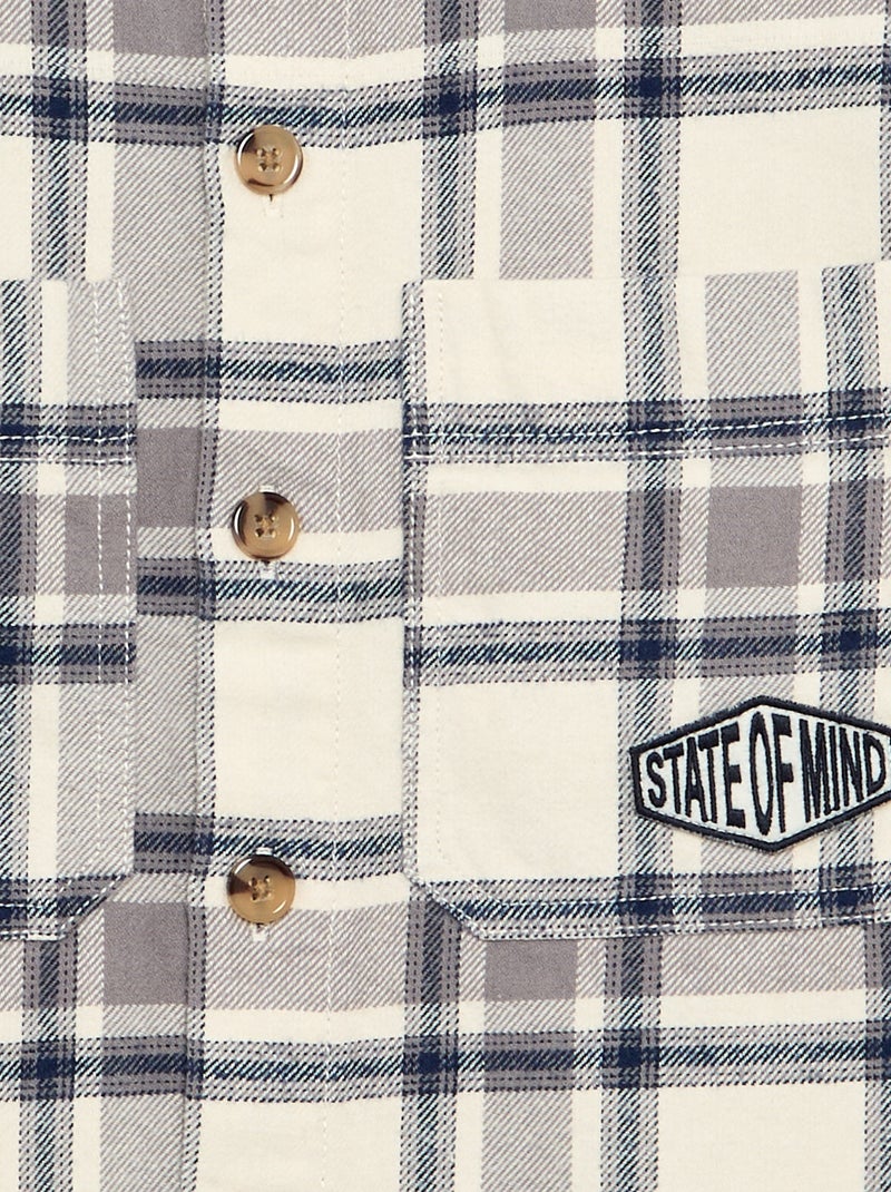 Overhemdjas van flanel Blauw - Kiabi