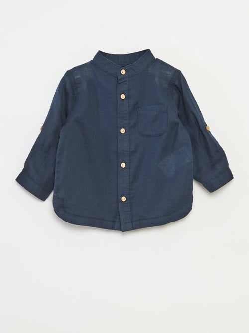 Overhemdje van dunne stof met maokraag - Kiabi