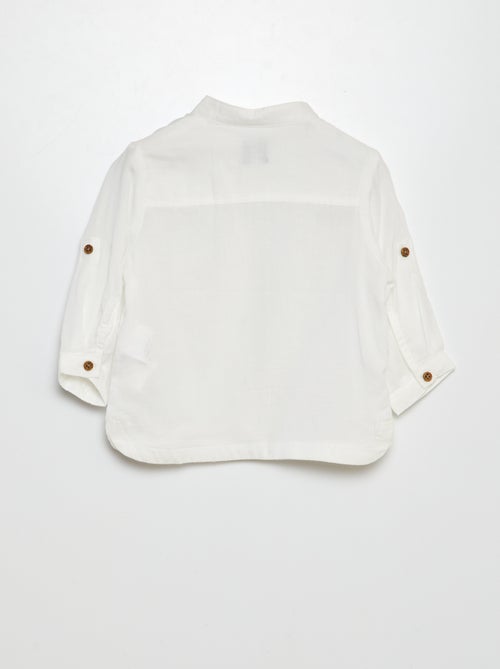 Overhemdje van dunne stof met maokraag - Kiabi