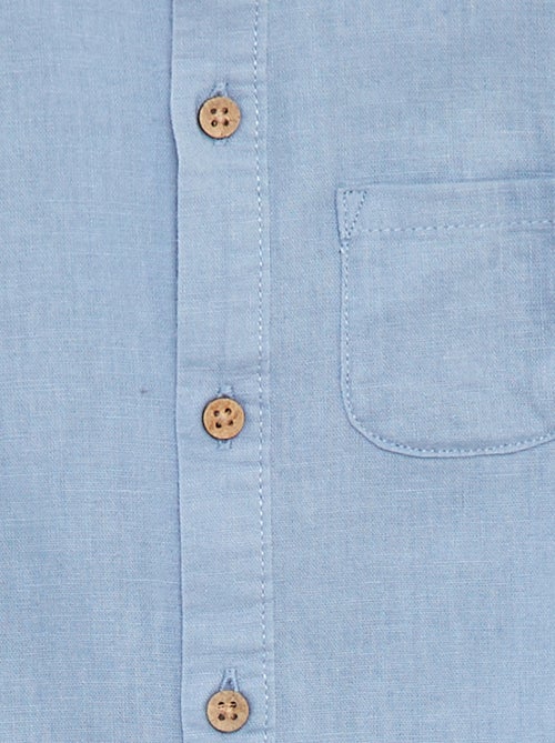 Overhemdje van linnenmix met maokraagje - Kiabi