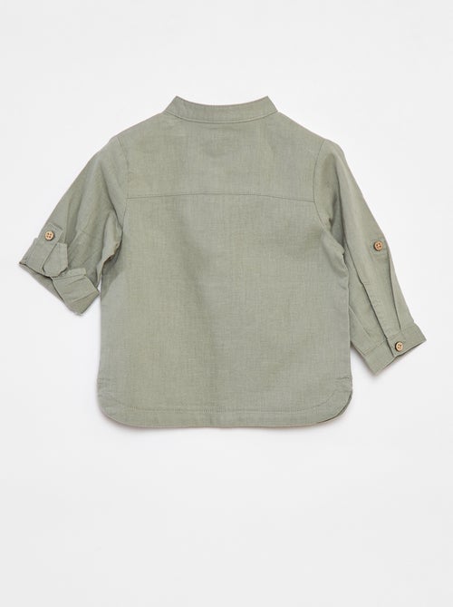 Overhemdje van linnenmix met maokraagje - Kiabi