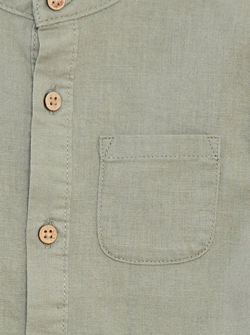 Overhemdje van linnenmix met maokraagje - Kiabi