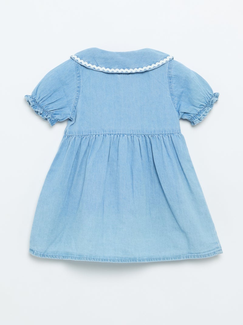 Overhemdjurk met korte mouwen Blauw - Kiabi
