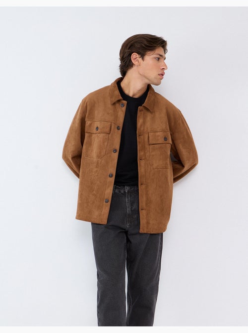 Overshirt met suède-effect, mo fashion - Kiabi