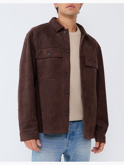 Overshirt met suède-effect, mo fashion - Kiabi
