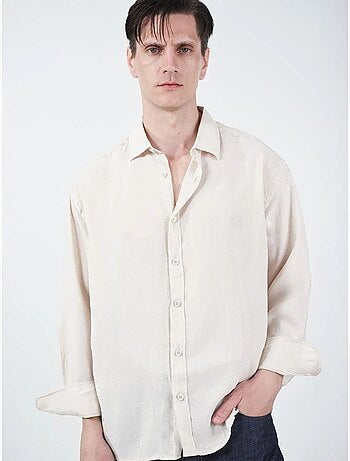 Overshirt oversize van effen katoen giesto