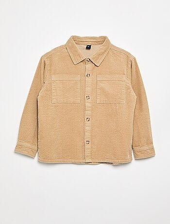 Overshirt van ribfluweel