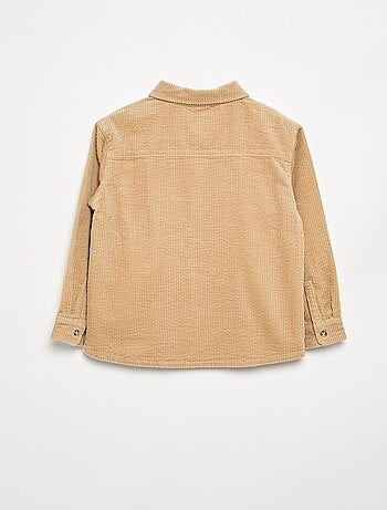 Overshirt van ribfluweel