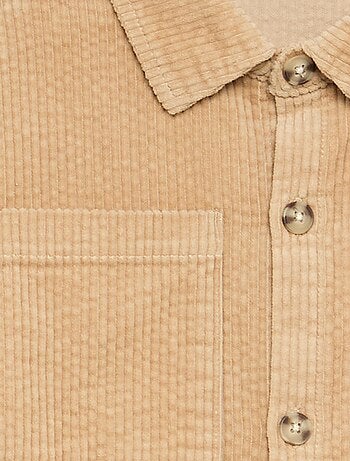 Overshirt van ribfluweel