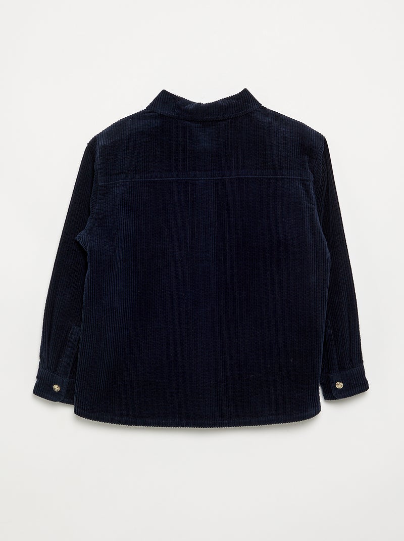 Overshirt van ribfluweel Blauw - Kiabi