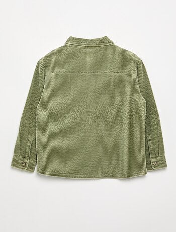 Overshirt van ribfluweel