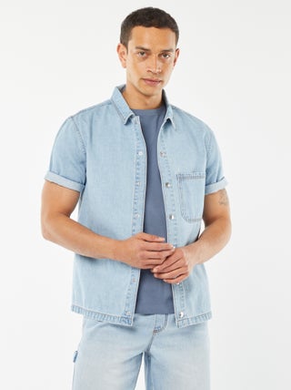 Overshirt van spijkerstof met zak