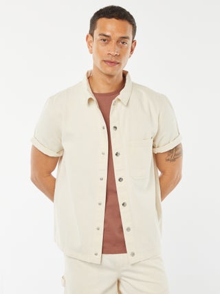 Overshirt van spijkerstof met zak