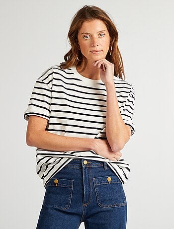 Oversized T-shirt met ronde hals