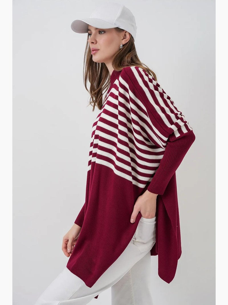 Oversized acryl trui met ronde hals bdart Bordeaux - Kiabi