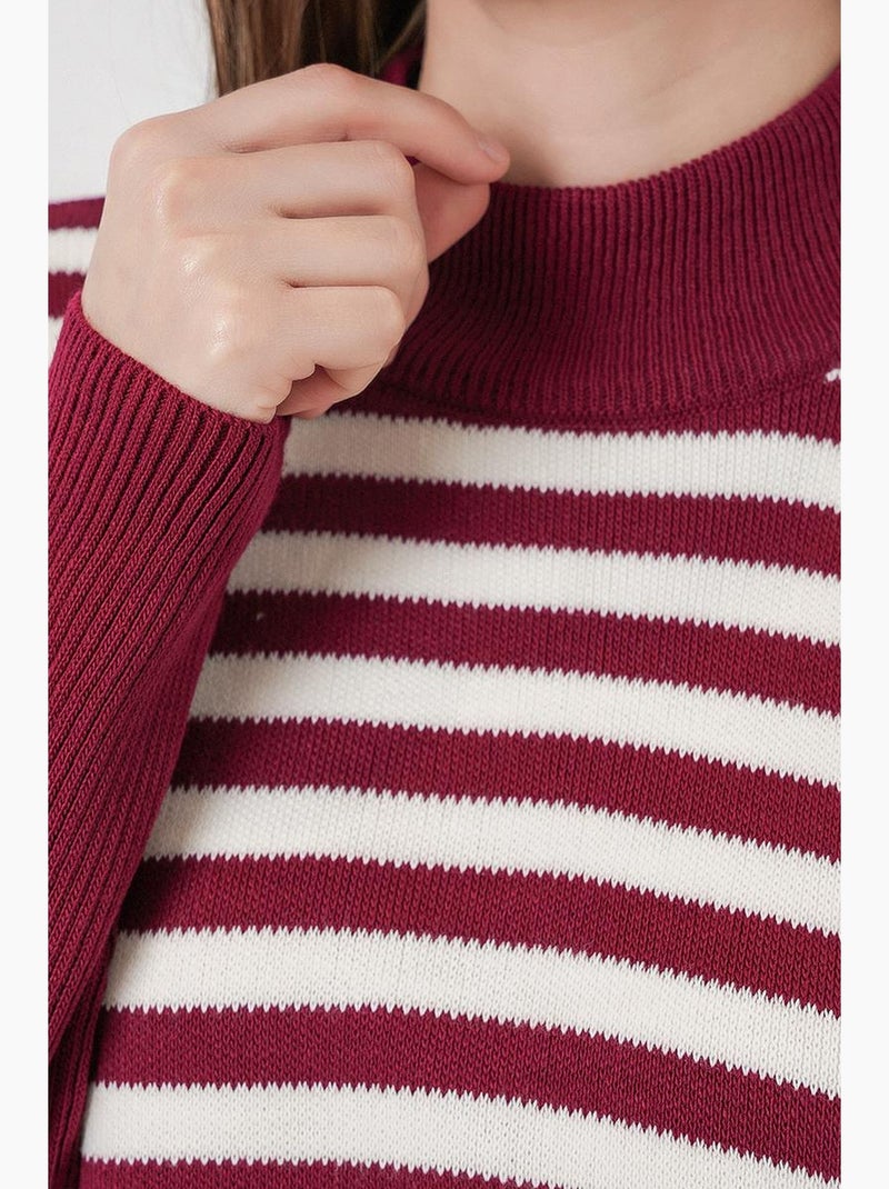 Oversized acryl trui met ronde hals bdart Bordeaux - Kiabi